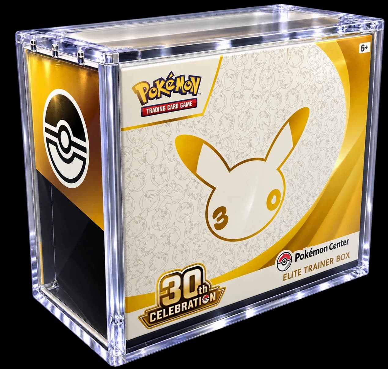 Coffret Dresseur d’élite Pokémon Center 30ᵉ Anniversaire en boîte acrylique — 11 boosters, version française
